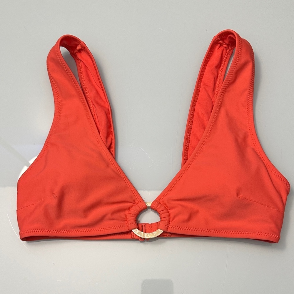 aerie Orange Ring-Front Bikini Top